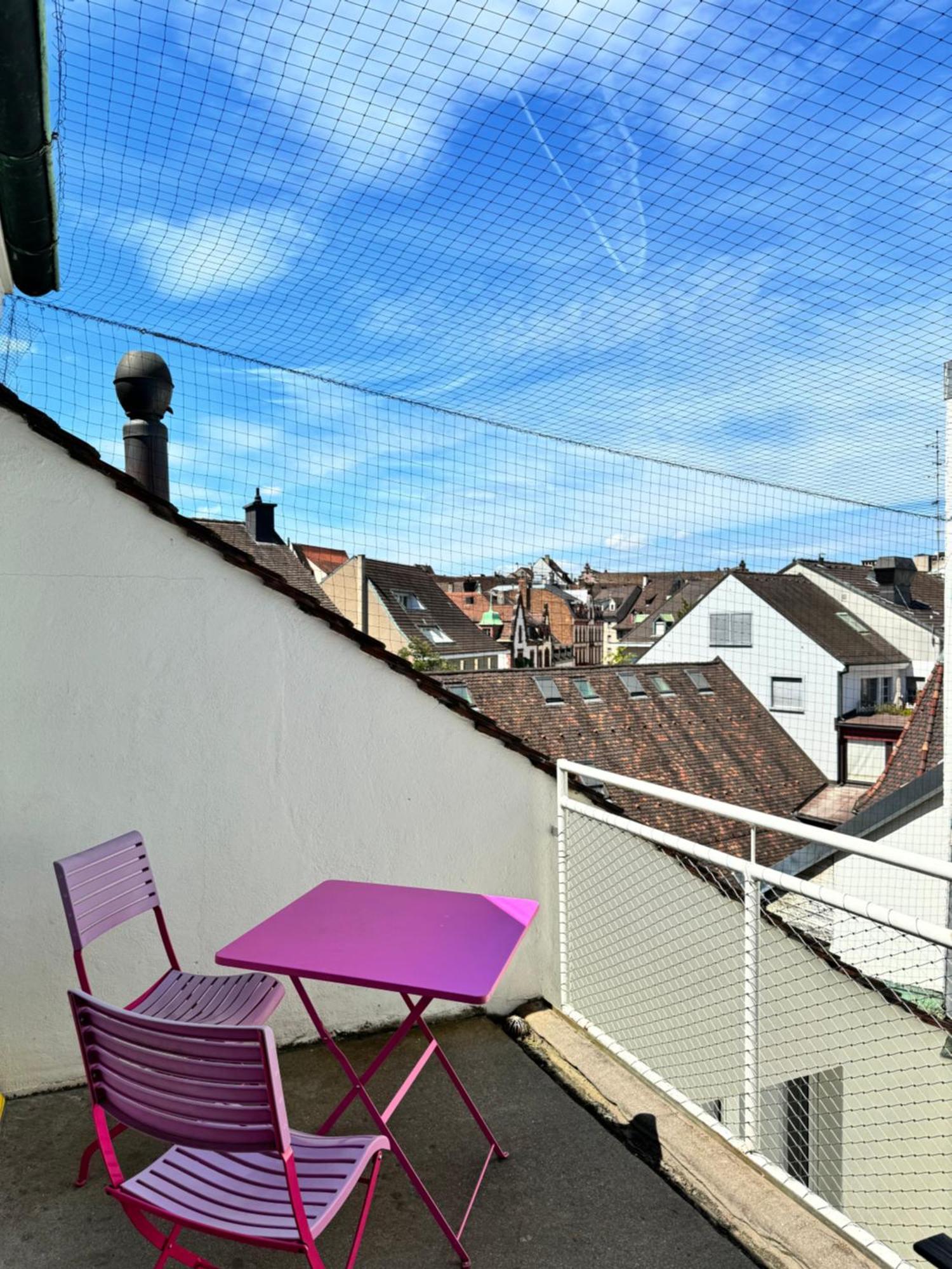City Center Rooftop Balcony-Studio At Town Hall Basel Bagian luar foto