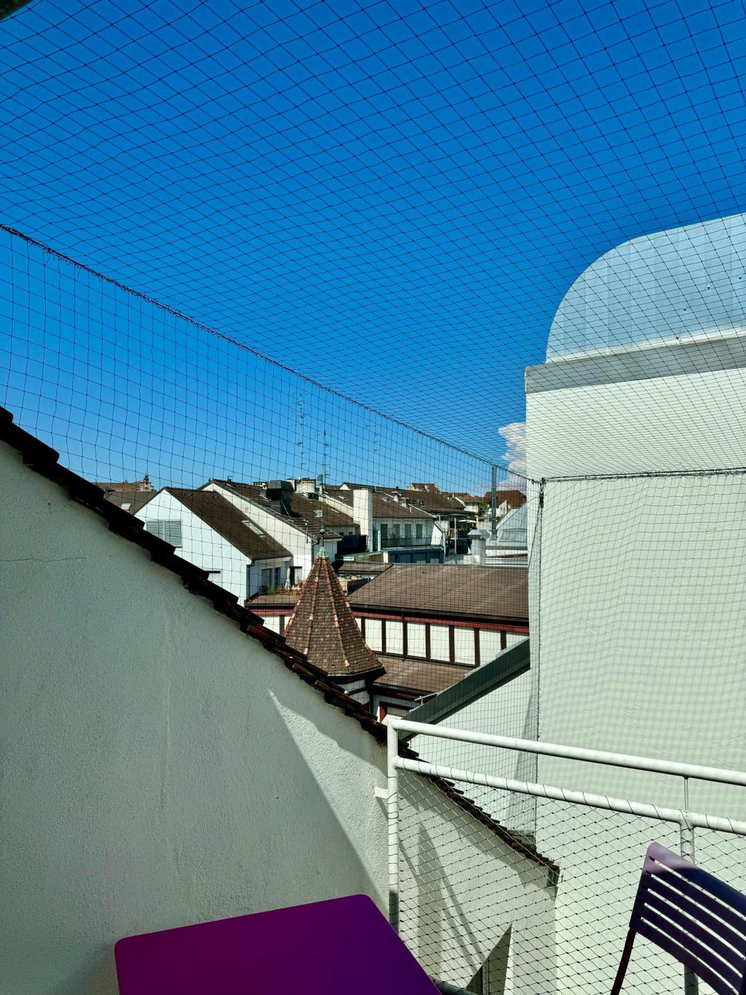 City Center Rooftop Balcony-Studio At Town Hall Basel Bagian luar foto